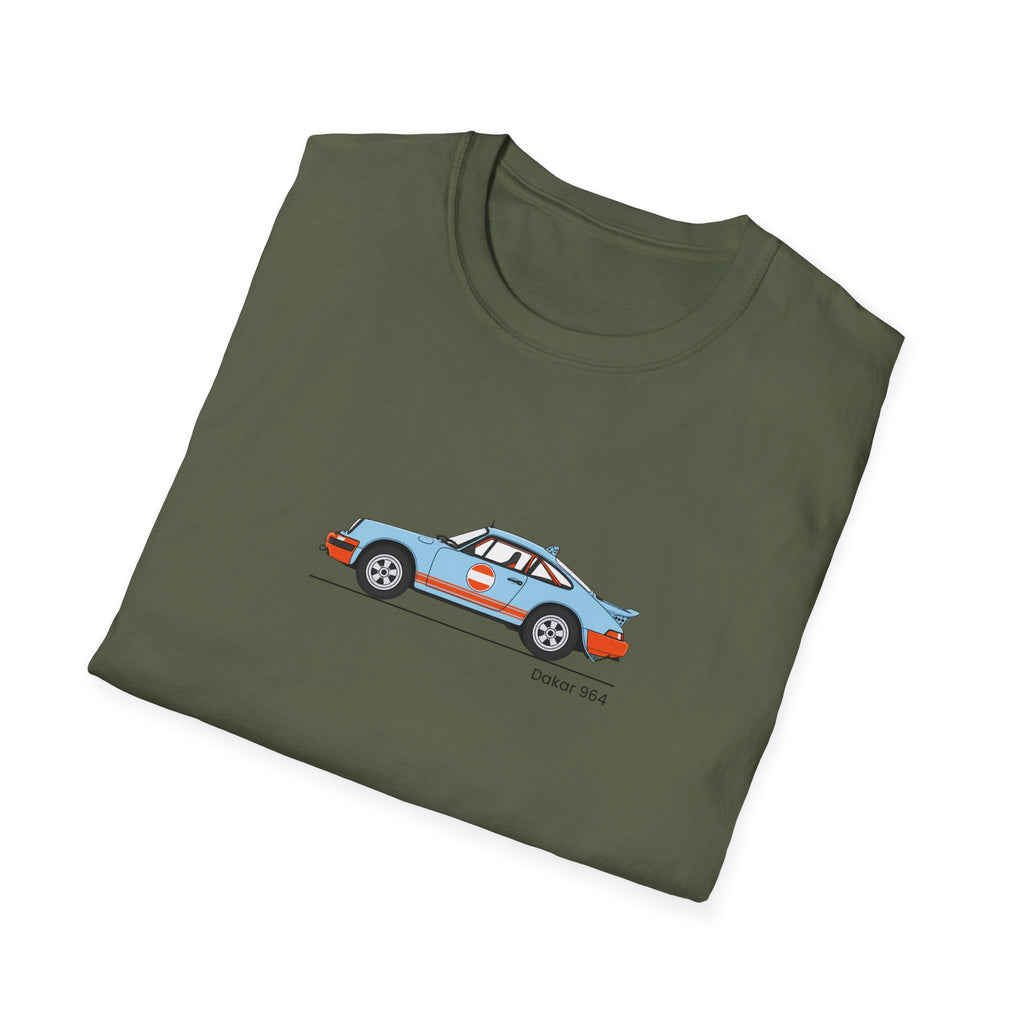 Vintage Rally Car Tee — Retro Racing Sports Car Graphic T-Shirt