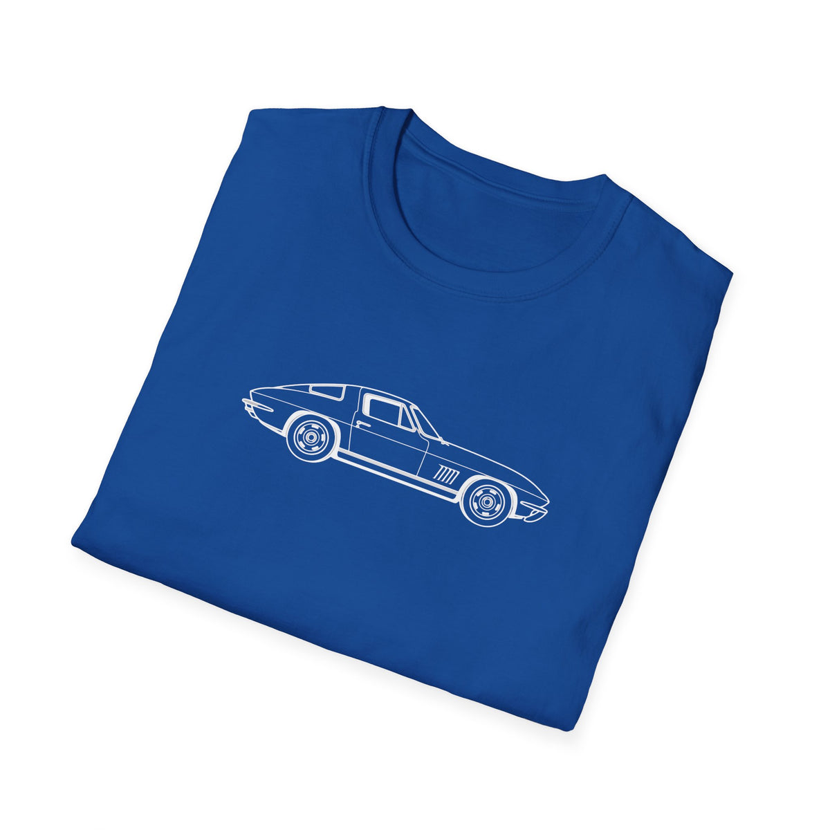 Classic Corvette Outline T-Shirt — Minimal Sports Car Tee