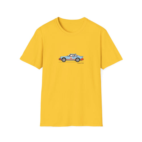 Vintage Racecar T-Shirt | Gulf Stripe Classic Car Tee