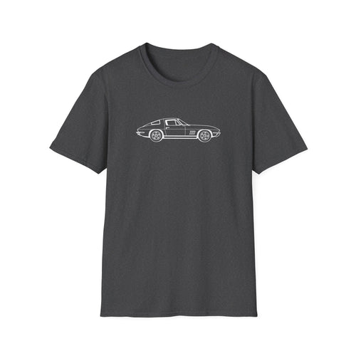 Classic Corvette Outline T-Shirt — Minimal Sports Car Tee